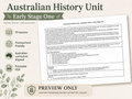 Australian History Unit Early Stage One PDF