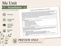 PDHPE Foundation Me Homeschool Unit PDF